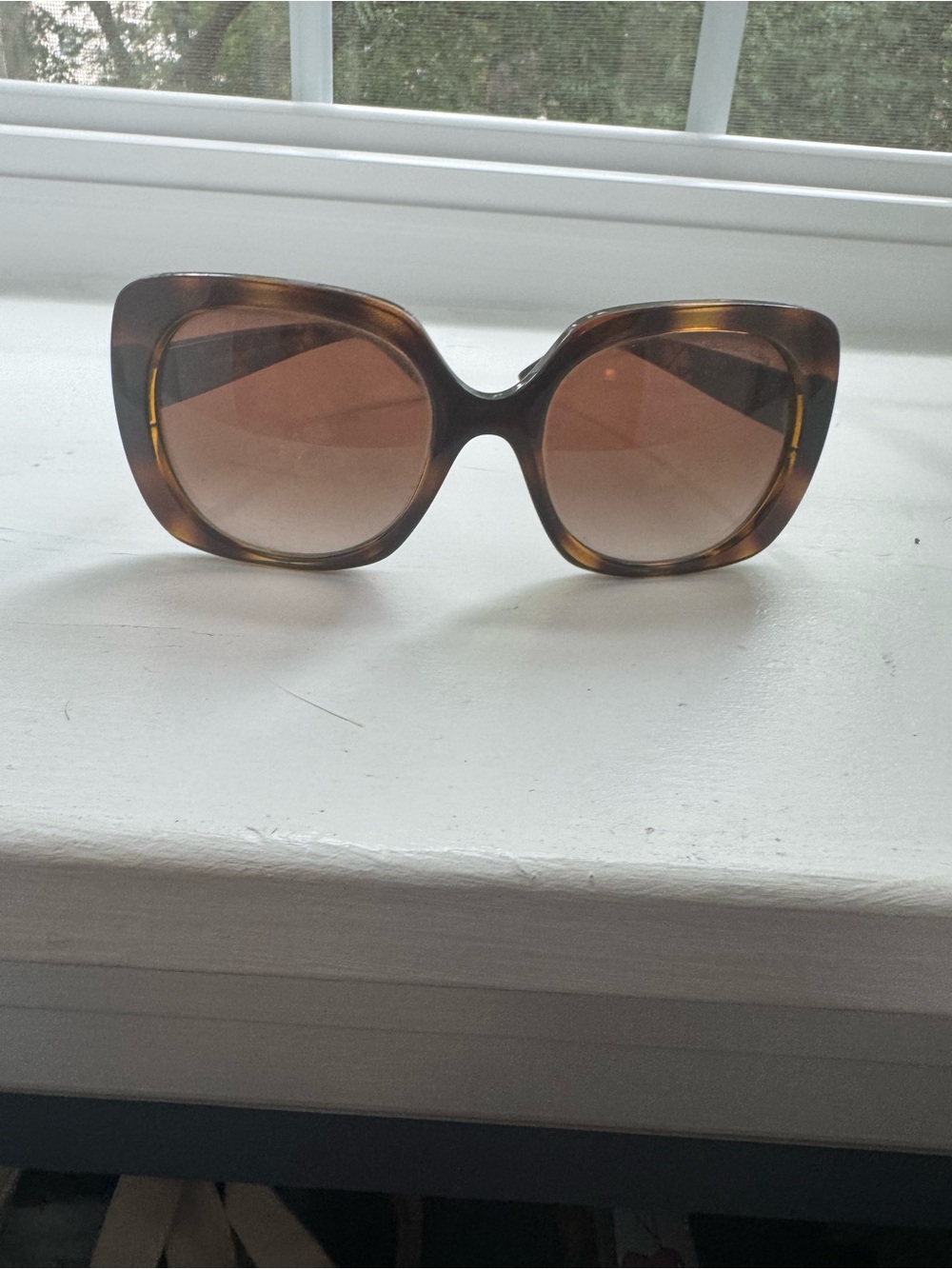 Michael Kors Tortoiseshell Oversized Sunglasses with Brown Gradient Lenses